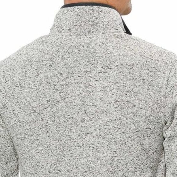 Eddie Bauer | Men's Radiator Fleece Snap-Front Pullover heather light gray - Picture 3 of 11